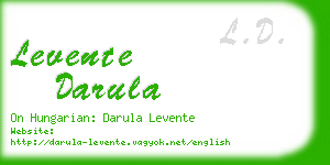 levente darula business card